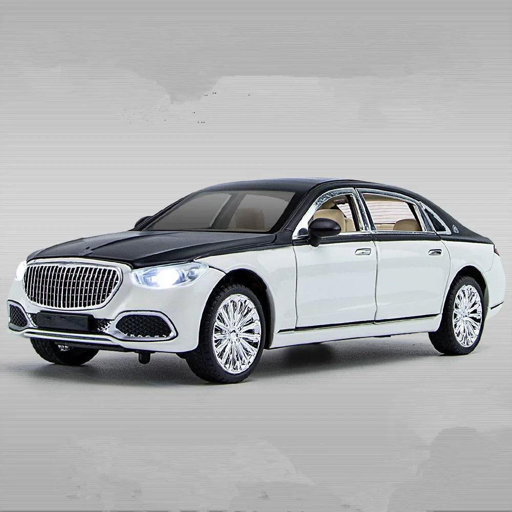 Sizeound & Light Alloy Metal 1/24 Car Model Gift Collection For Benz Maybach Size680