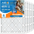 14x25x1 Air Filter MERV 11 Comparable to MPR 1000, MPR 1200 & FPR 7 Electrostatic Pleated Air Conditioner Filter 6 Pack HVAC Premium USizeA Made 14x25x1 Furnace Filters by AIRX FILTERSize WICKED CLEAN AIR.