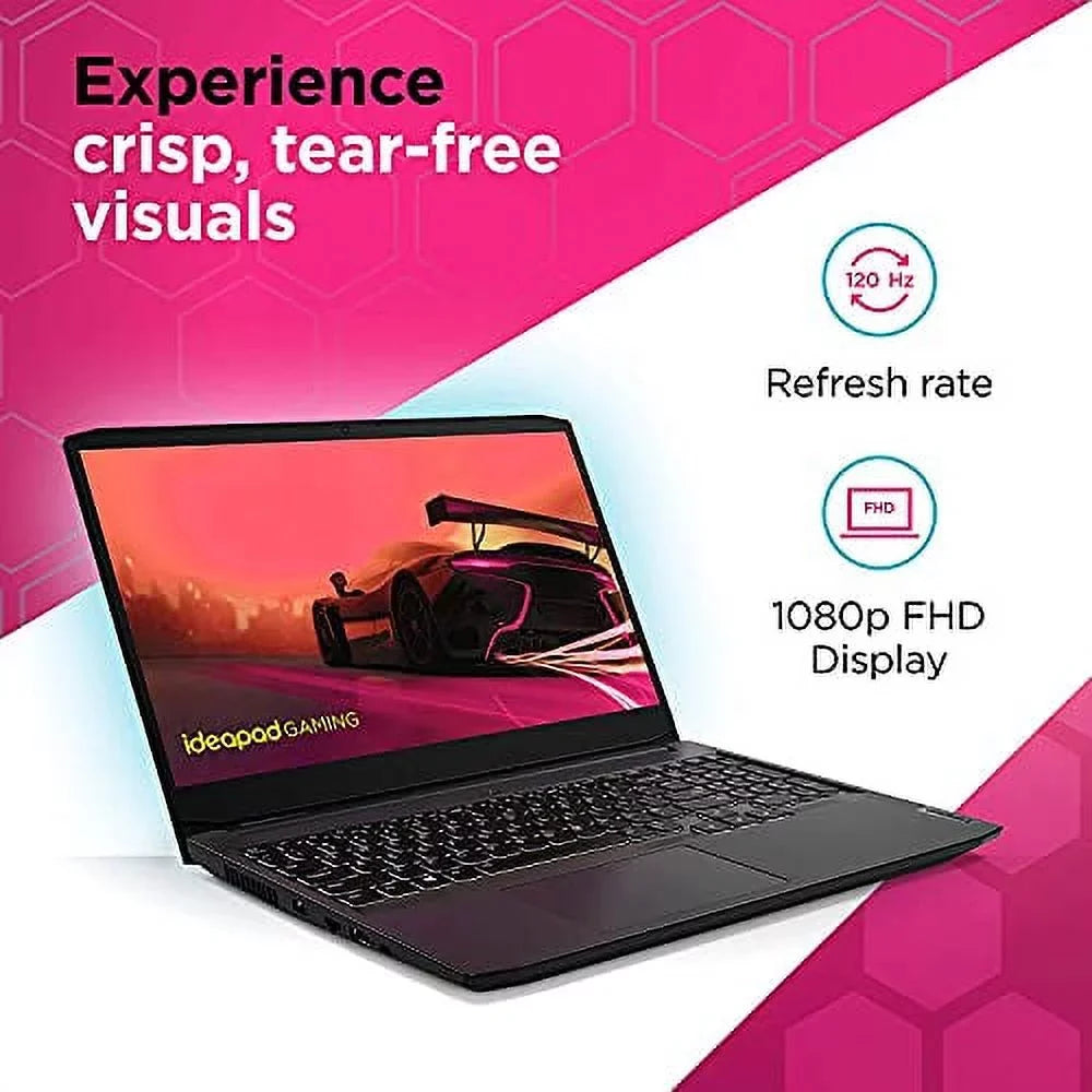 Lenovo IdeaPad Gaming 3 15.6" 120Hz Gaming Laptop AMD Ryzen 5-5600H 8GB RAM 512GB SizeSizeD RTX 3050 Ti 4GB GDDR6 Sizehadow Black