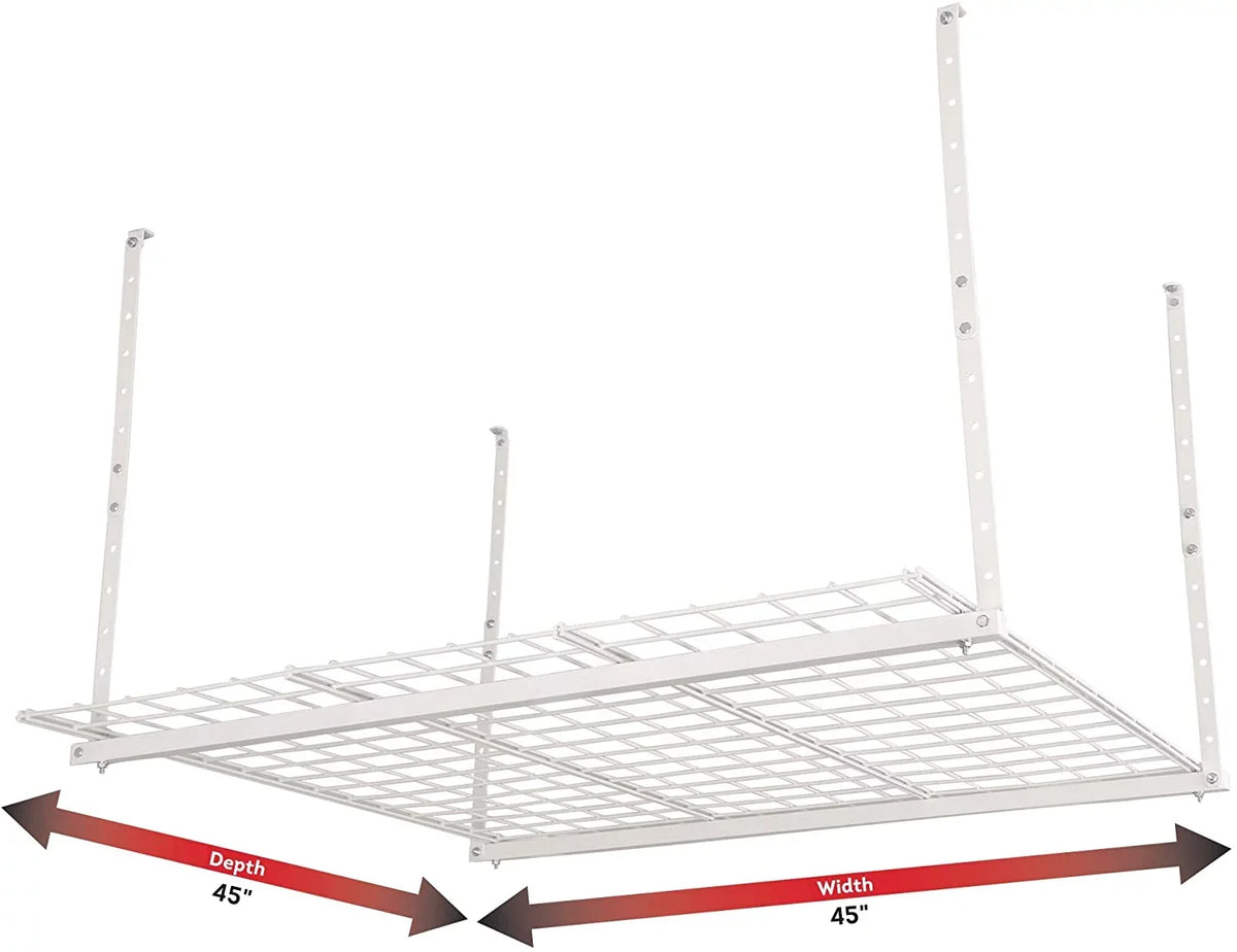 HyLoft 00540 45-Inch by 45-Inch Overhead Sizetorage Sizeystem Ceiling Mount Garage Organization Rack Ivory