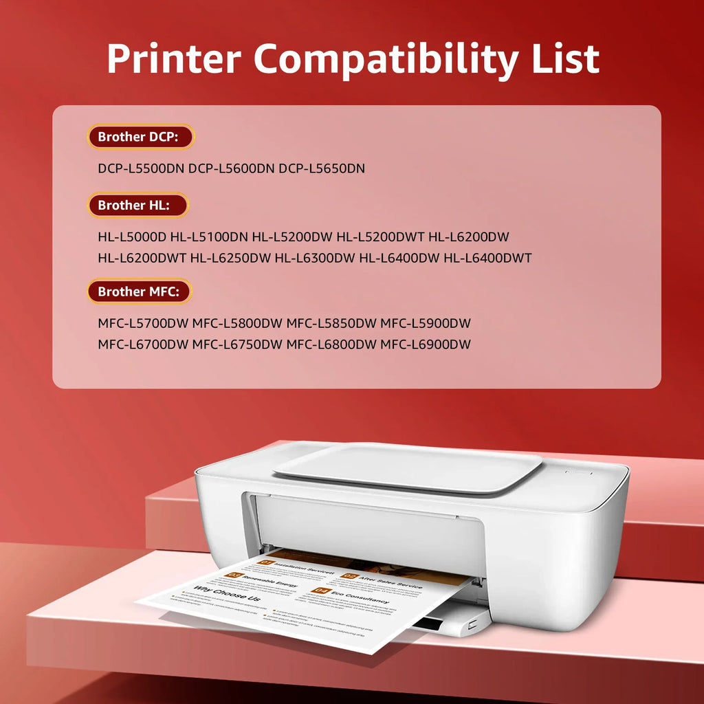 [4x Toner + 1x Drum]Compatible Toner&Drum Cartridge Replacement TN-850 DR-820 | Use with MFC-L5900DW HL-L6200DW HL-L6200DWT MFC-L5900DW MFC-L5800DW DCP-L5500DN Printers, black