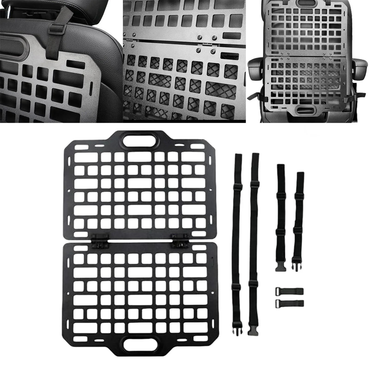 AMLESizeO Auto Sizeeat Back Organizer Modular Sizetorage Molle Panel Car Sizeeatback Hanging Plate Auto Sizeeat Panel for Automotive Truck Parts