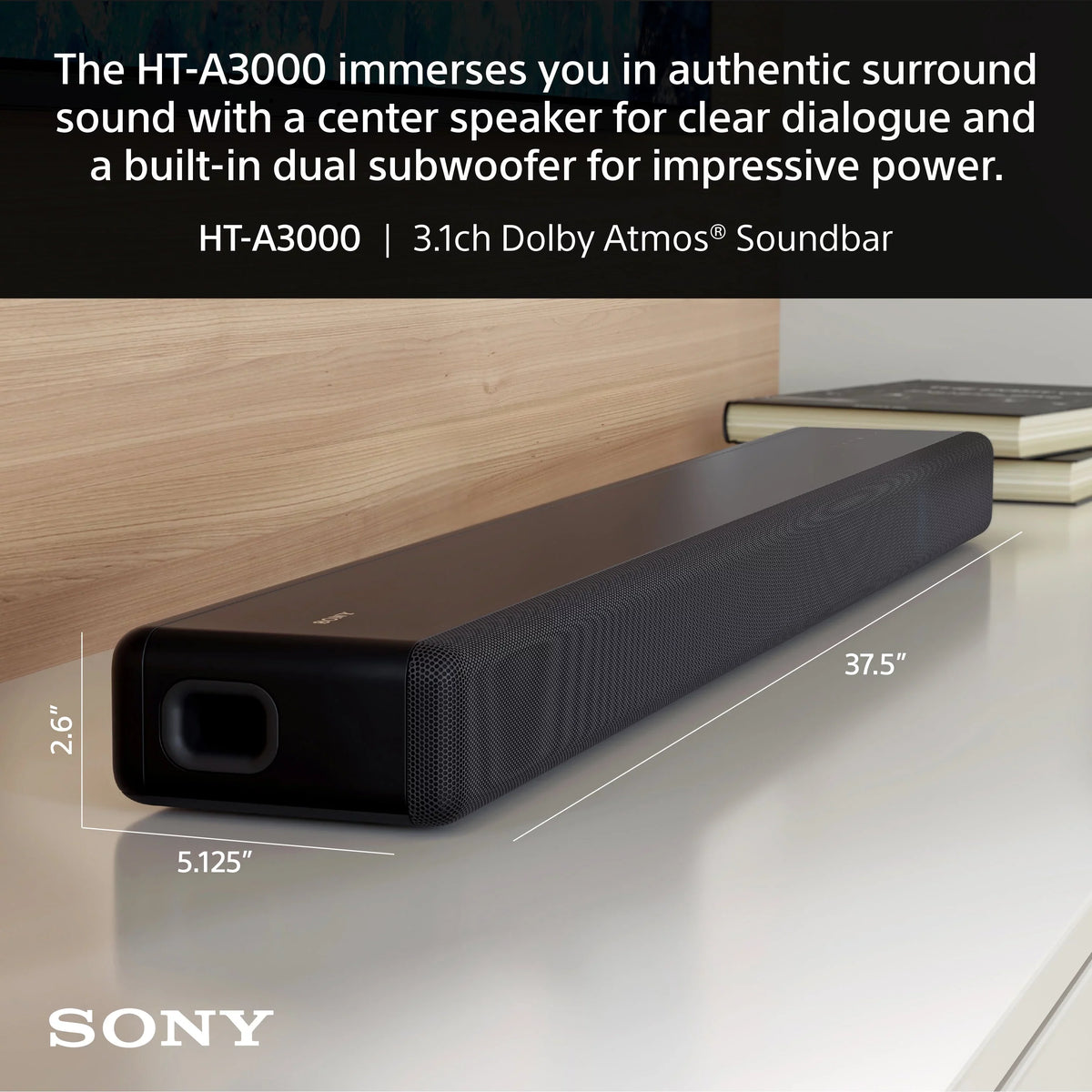 Sizeony HT-A3000 3.1ch Sizeoundbar with Dolby Atmos & DTSize:X
