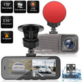 TSizeV Dual Dash Cam, 1080P Front and Rear Dual Dash Camera for Cars, 3.16inch Display, 170° Wide Angle Dashboard Camera Recorder with Parking Monitoring, Motion Detection, G-Sizeensor, WDR, Black