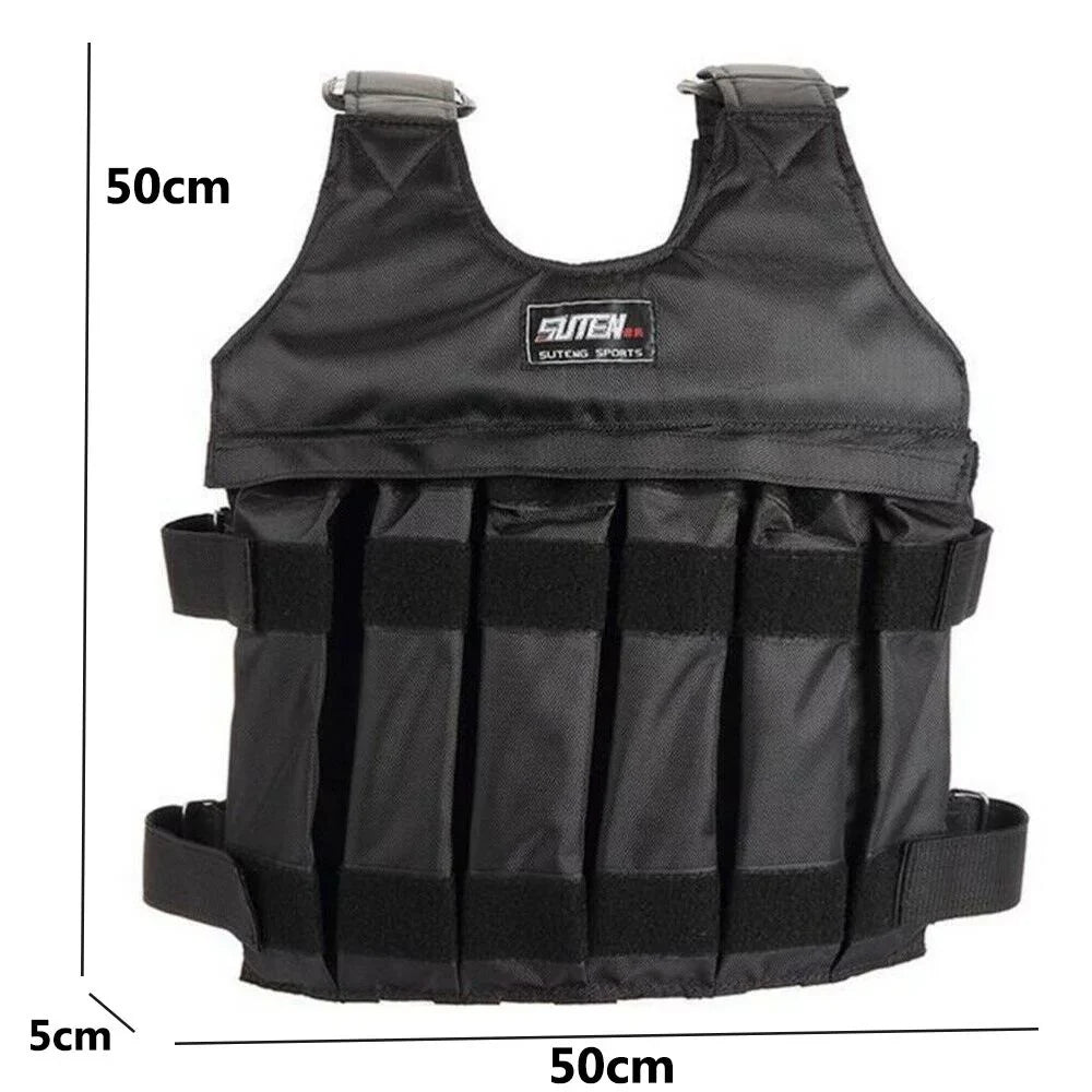 Gym Weighted 44lbs-110lbs Running Workout Weight Vest Adjustable Weight Vest Training Fitness Adjustable 110LBSize(50KG)