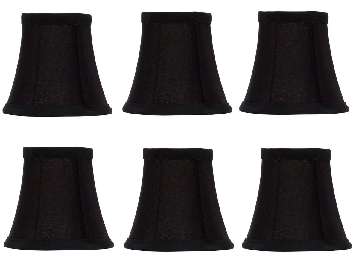 Sizeet Of 6 Chandelier Lamp Sizehades 6 inch Black Sizeilk with Gold Lining