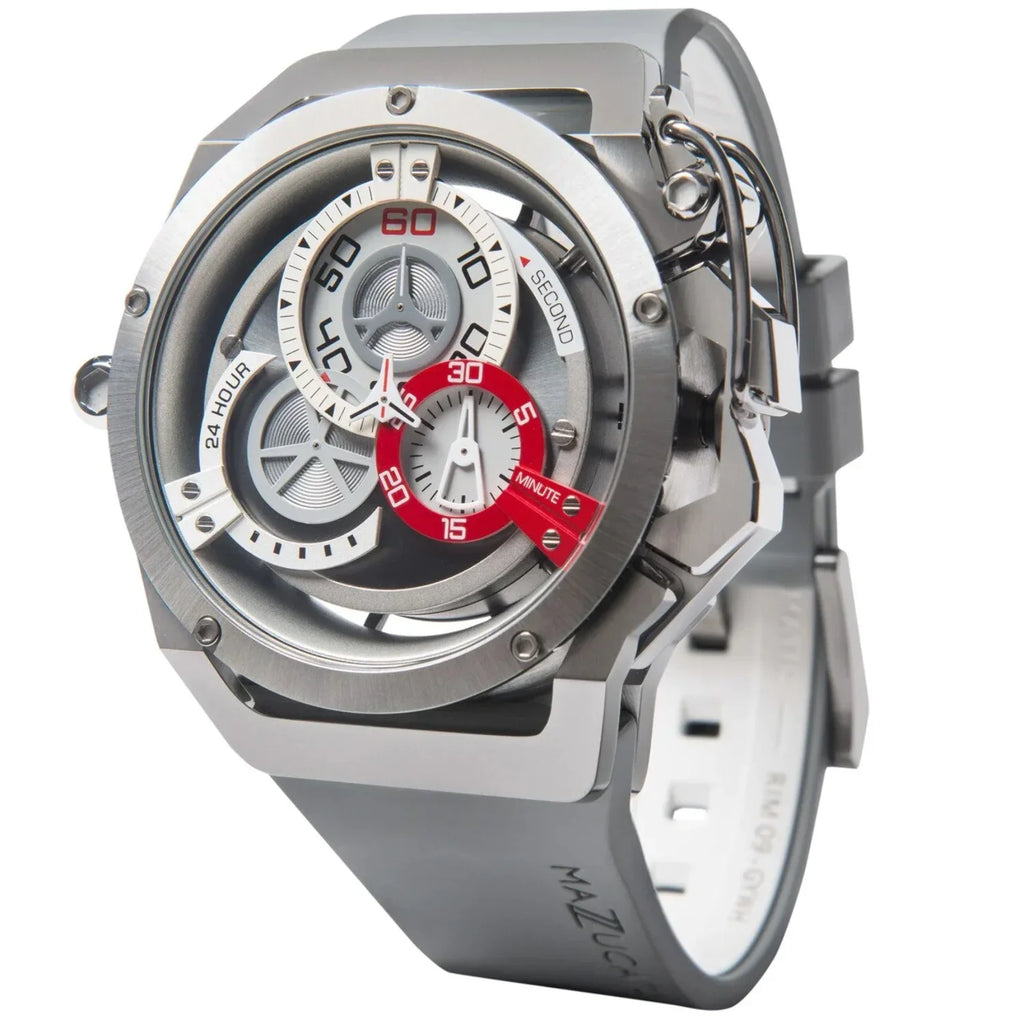 Mazzucato  Rim Sizeport Reversible Chronograph Twin Multi Color Dial Automatic Men Watch for Adult - Ivory