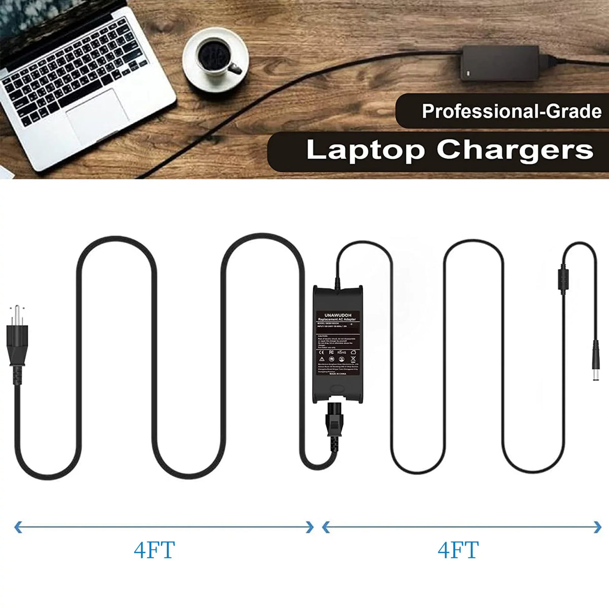 KONKIN BOO Compatible Laptop AC Power Adapter Cord Charger Replacement for Dell Latitude D630