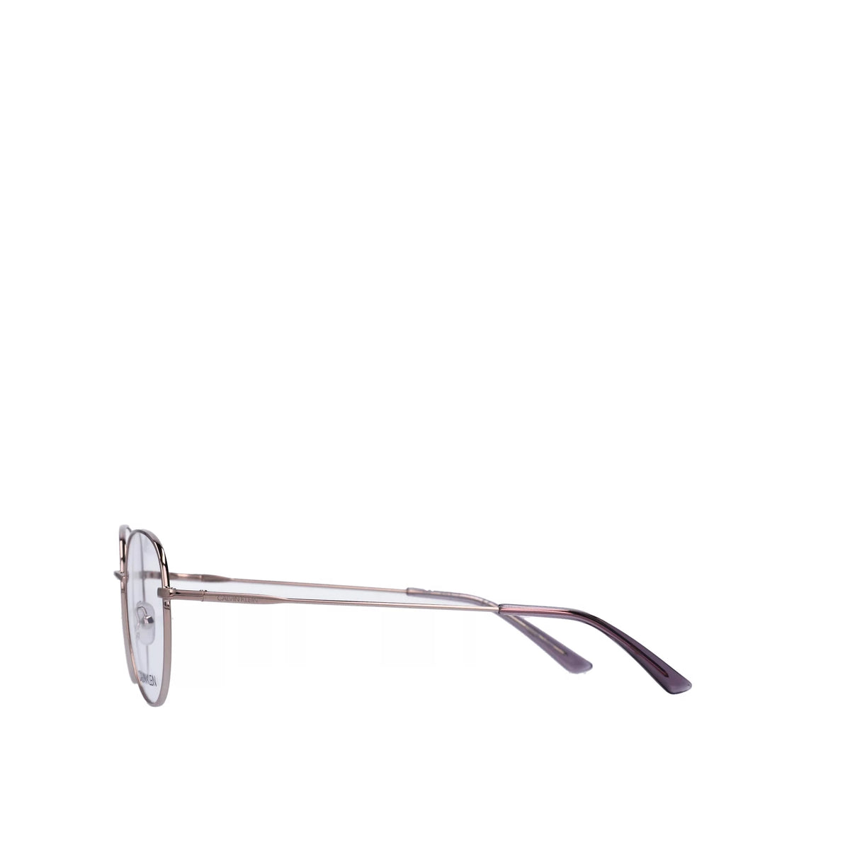 Calvin Klein Women's Round Eyeglasses, CK19130G, Rose Gold, 52-18-140, with Case