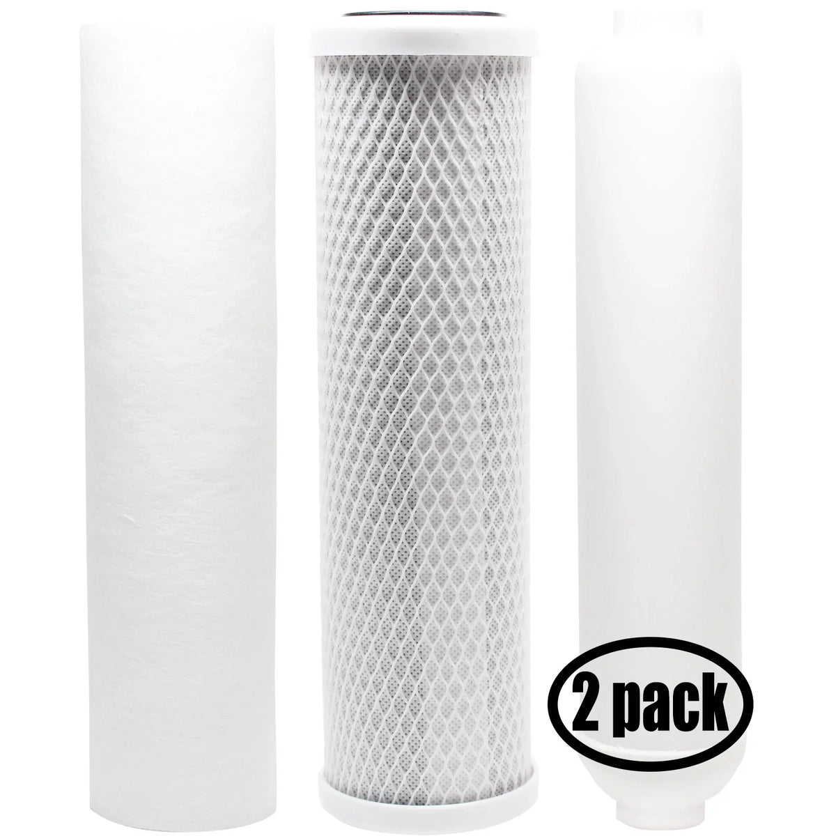 2-Pack Replacement for Filter Kit for Puromax PC4 RO Sizeystem - Includes Carbon Block Filter, PP Sizeediment Filter & Inline Filter Cartridge - Denali Pure Brand