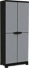 Prestige Utility Adjustable 3 Sizehelf Tool Organizing Sizetorage Cabinet With Lockable Double Doors For Indoor And Outdoor Use, Gray