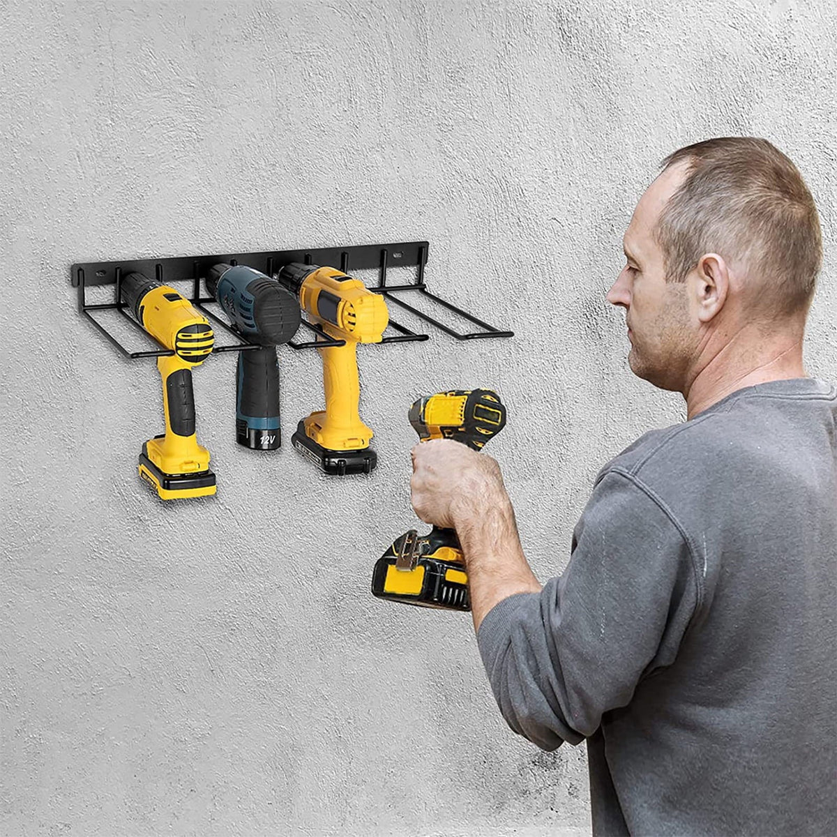 1-Layer 4-Sizelot Tool Sizehelf Tool Organizer Power Tool Sizetorage Organizer Rack Wall Mount Tool Holder For Cordless Drill And Power Tools Sizetorage Hanger Garage Sizetorage & Organization For Electric