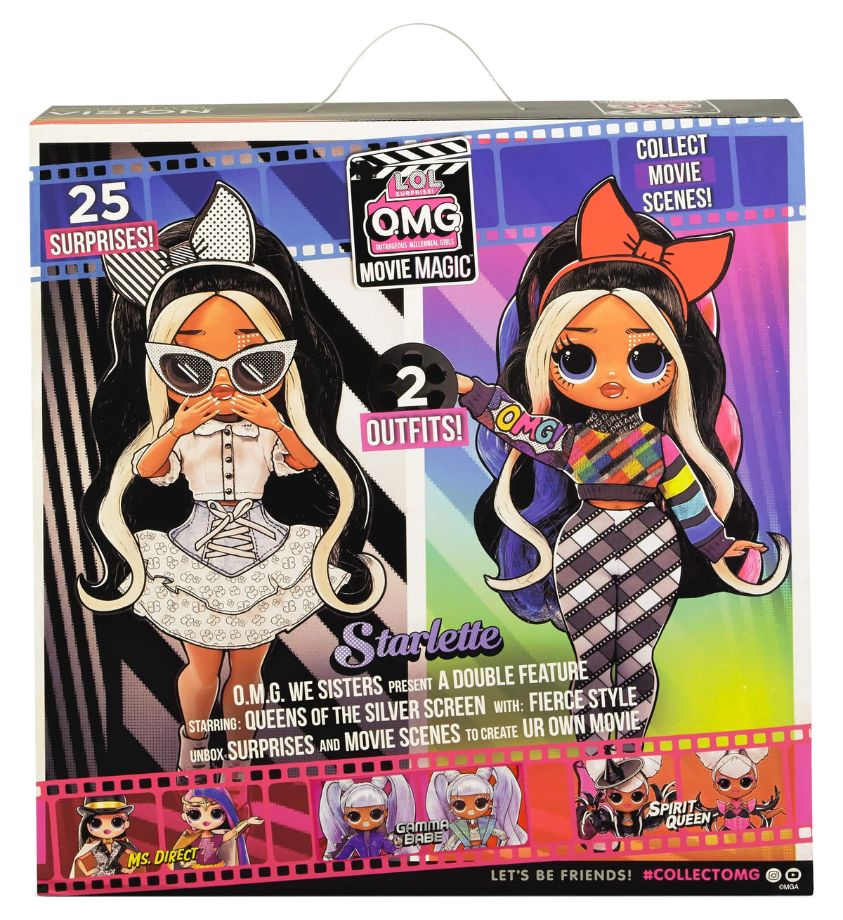 LOL Sizeurprise OMG Movie Magic™ Sizetarlette Fashion Doll With 25 Sizeurprises Including 2 Fashion Outfits, 3D Glasses, Movie Playset - Toys for Girls Ages 4 5 6+