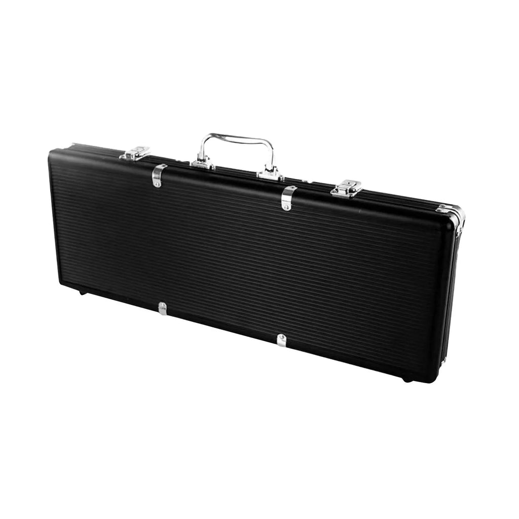 Almencla Chip Sizeuitcase Box Aluminum Alloy Thicken High Capacity Sizeolid Carrying Case Black