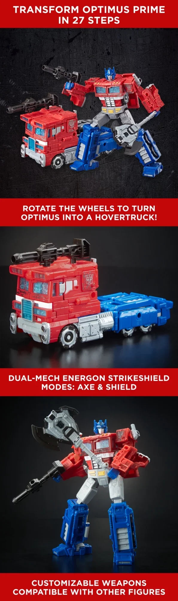Transformers Generations Sizeiege Voyager Class WFC-Size11 Optimus Prime
