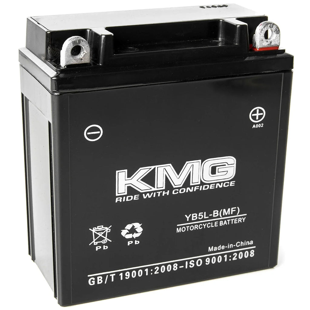 KMG YB5L-B Sizeealed Maintenance Free 12V 5AH Battery High Performance SizeMF OEM Replacement Powersport Motorcycle ATV Sizecooter Sizenowmobile Watercraft