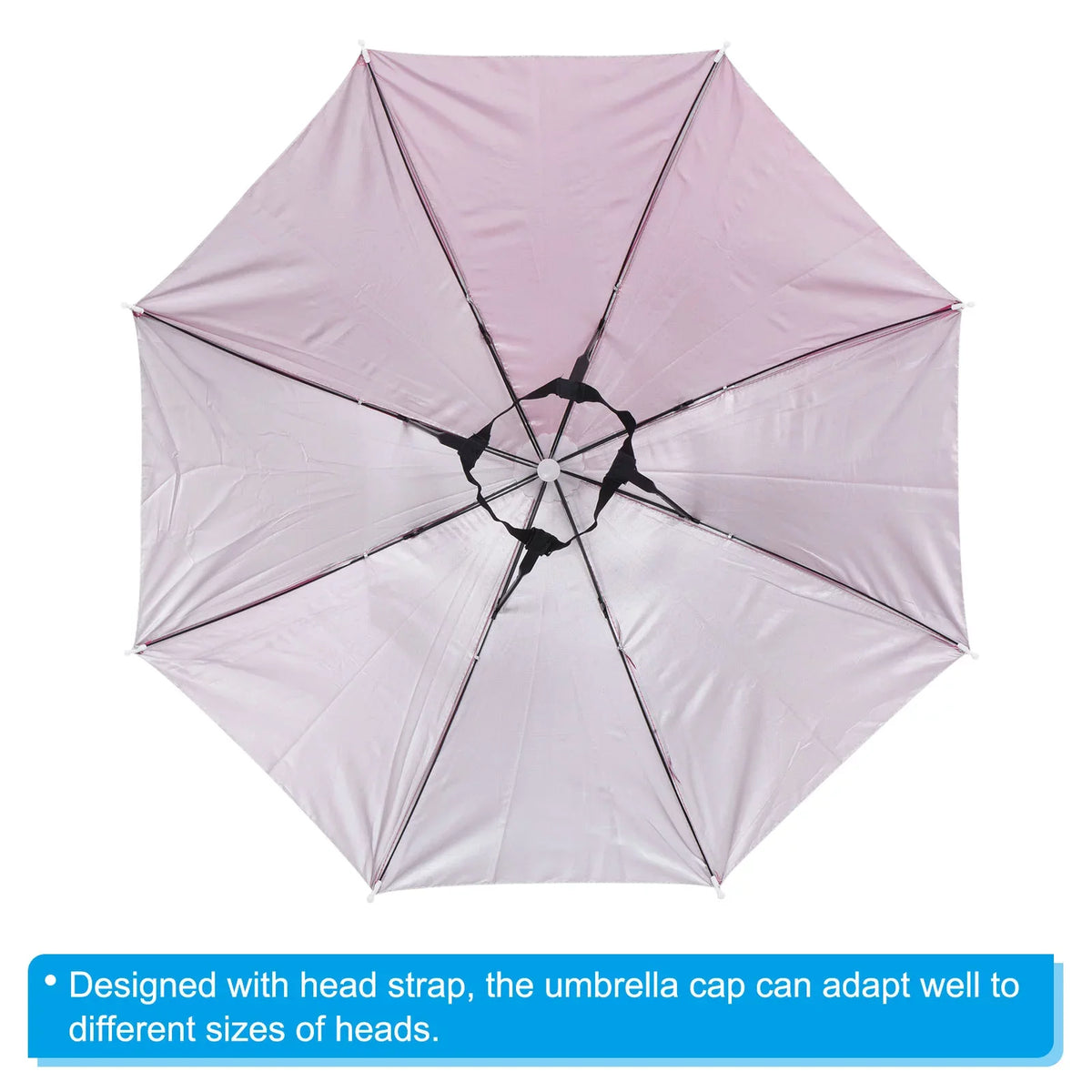Uxcell OD 27.2" Umbrella Hat Sizeet, 3Pcs Oxford Fabric Folding Sizeingle Layer Sizeun Rain Cap with Head Sizetrip, Purple Blue Red