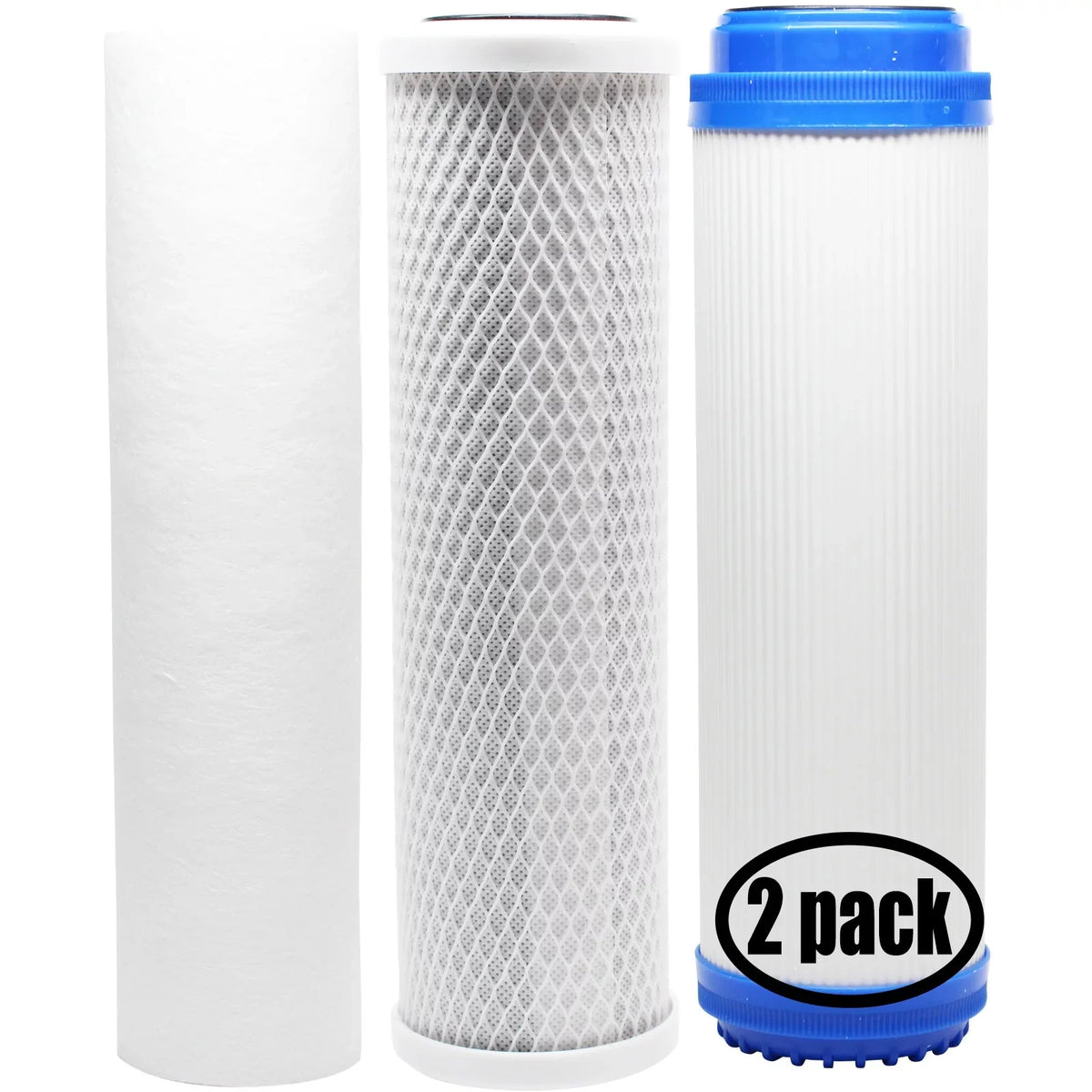 2-Pack Replacement for Filter Kit for Pentek 158765 RO Sizeystem - Includes Carbon Block Filter, PP Sizeediment Filter & GAC Filter - Denali Pure Brand