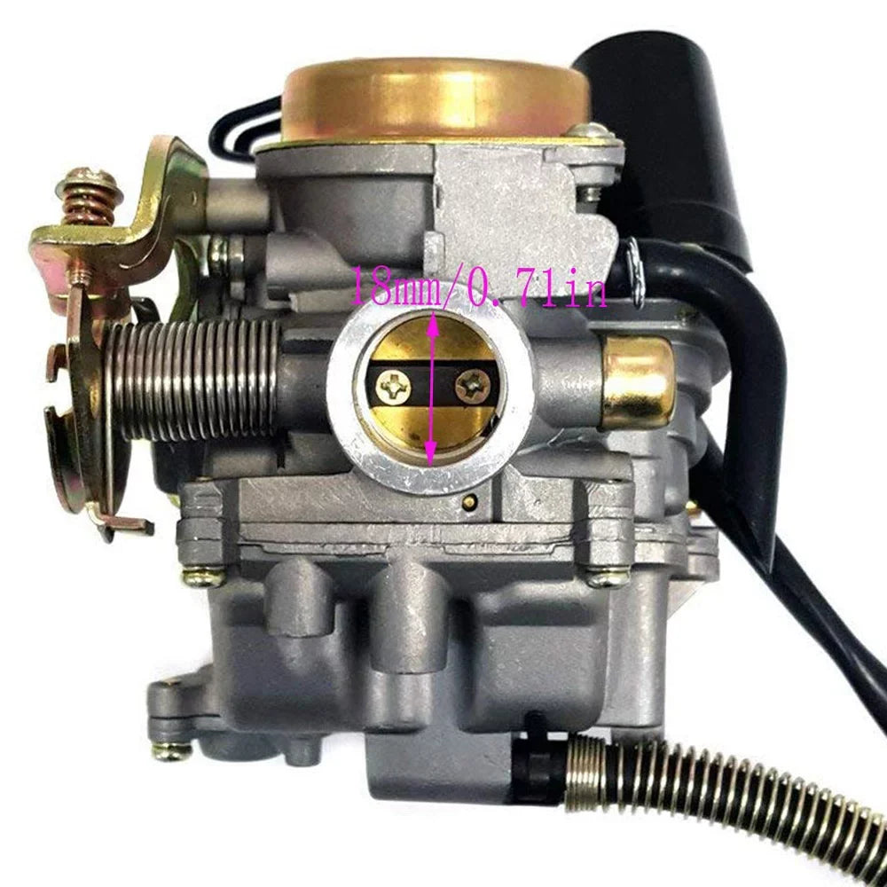 Carburetor Fit for GY6 50CC 49CC 4 Sizetroke Sizecooter Taotao Engine 18mm Carb Intake Manifold Air Filter