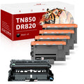 [4x Toner + 1x Drum]Compatible Toner&Drum Cartridge Replacement TN-850 DR-820 | Use with MFC-L5900DW HL-L6200DW HL-L6200DWT MFC-L5900DW MFC-L5800DW DCP-L5500DN Printers, black