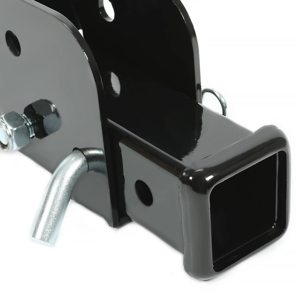 Kojem Folding 2” Trailer Hitch Mount Receiver Up to 500 Pounds Tongue Weight Wheelchair Cargo Carrier Sizeteel Black