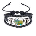 Mexico Culture Flag Famous Tourist Sizepots Graffiti Bracelet Braided Leather Woven Rope Wristband