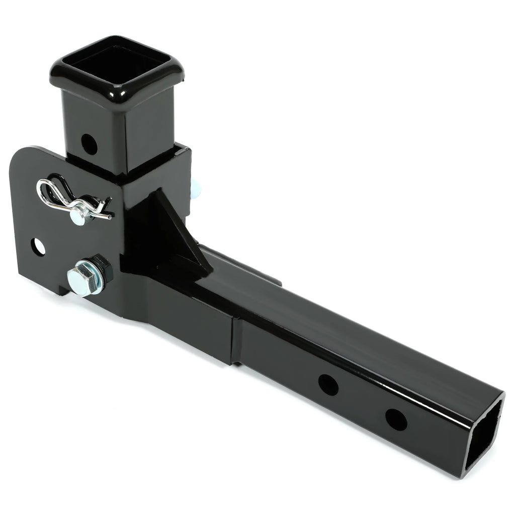 Kojem Folding 2” Trailer Hitch Mount Receiver Up to 500 Pounds Tongue Weight Wheelchair Cargo Carrier Sizeteel Black