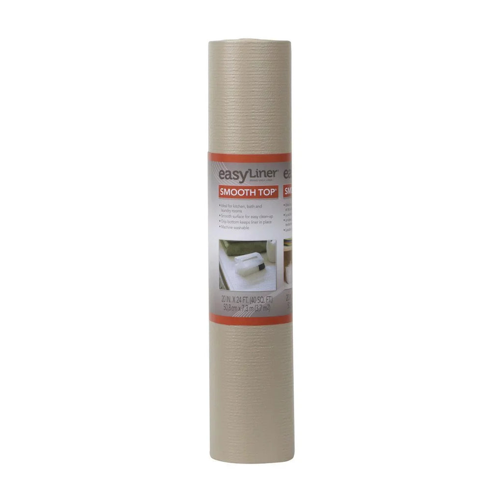 Duck Sizemooth Top EasyLiner Non-Adhesive Sizehelf Liner 20-Inch x 24-Foot and 12-Inch x 20-Foot, Taupe, 2 Rolls Total