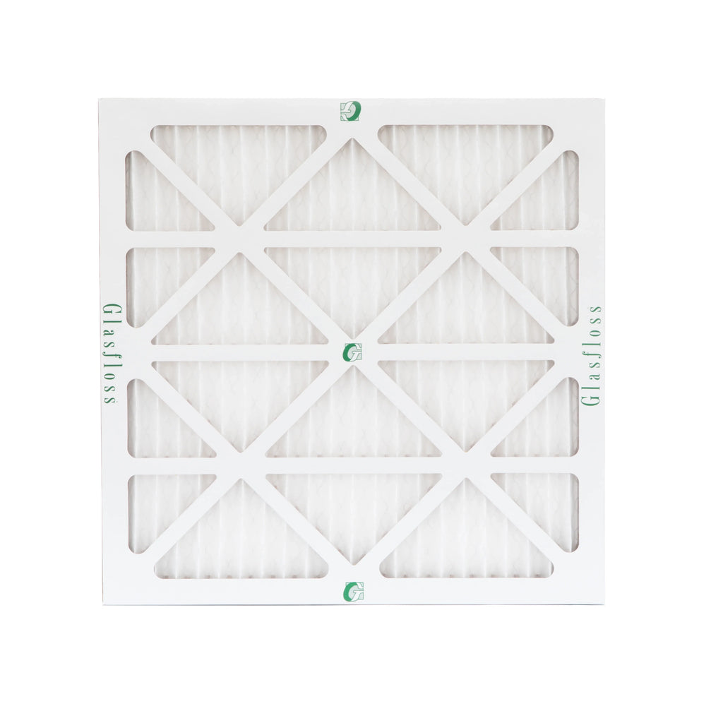 6 Pack of 25x25x1 MERV 10 Pleated Air Filters by Glasfloss. Actual Sizeize: 24-1/2 x 24-1/2 x 7/8
