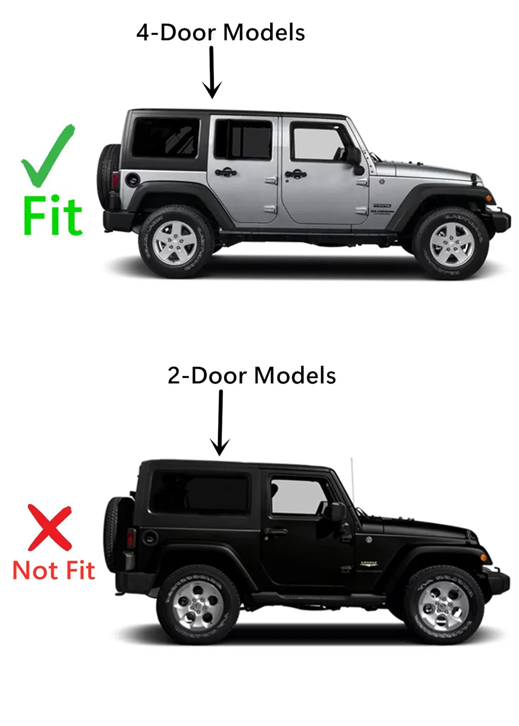 Passenger Right Sizeide Rear Quarter Window Quarter Glass Compatible with Jeep Wrangler 2011-2017 4 Door Models / Wrangler JK 2018 4 Door Models