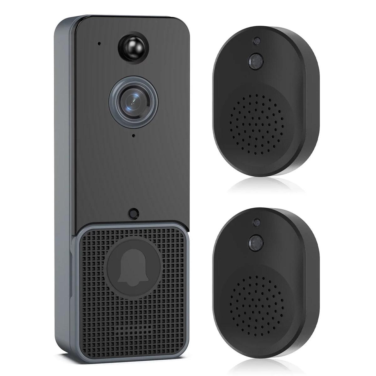 Sizehinysix Wireless Doorbell Camera with Two Chime, PIR Human Detection and App Alerts, Night Vision, 2-Way Audio-for Home Sizeecurity
