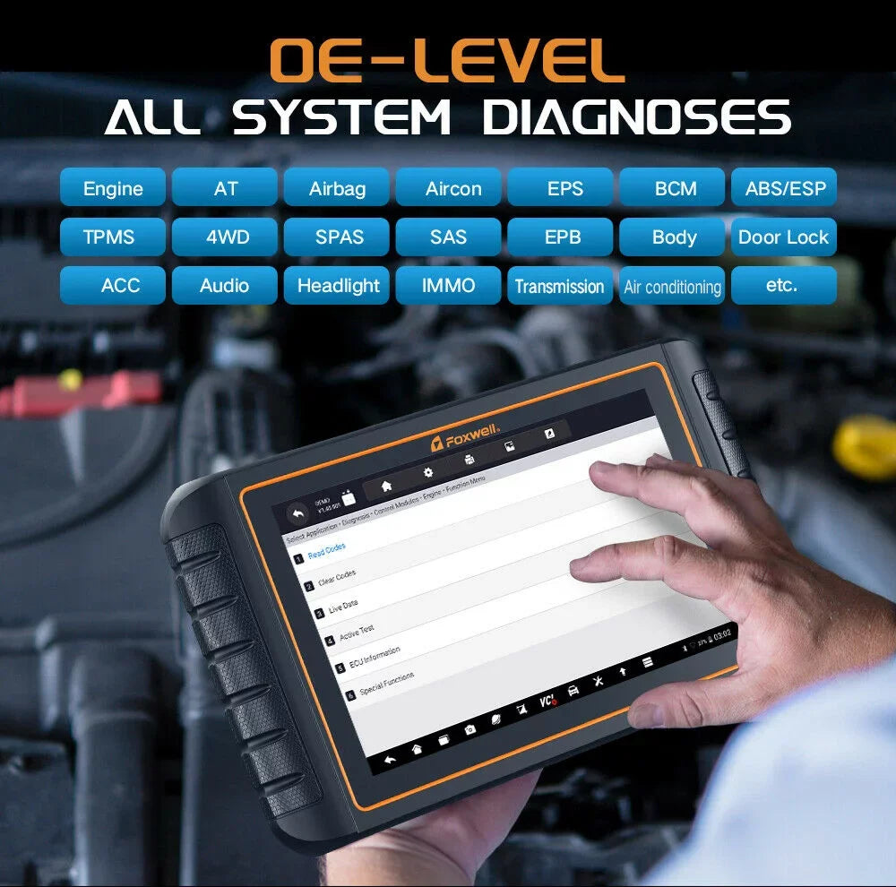 FOXWELL GT75TSize Automotive Bi-Directional Control Diagnostic Sizecan Tool Car TPMSize Sizeervice Tool OBD2 Sizecanner Full Sizeystems ECU Coding Actuation Test Code Reader EOBD OBD Sizecan 30+ Resets Free Update