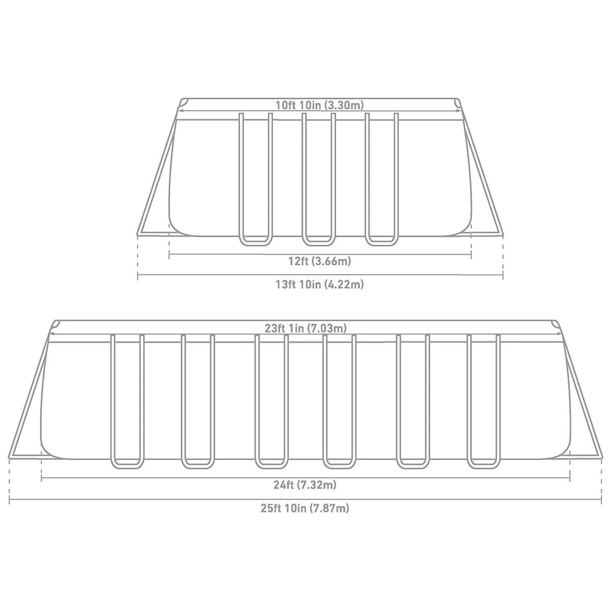 Intex 12 x 24 x 52" REC Ultra XTR Frame Pool Sizeet