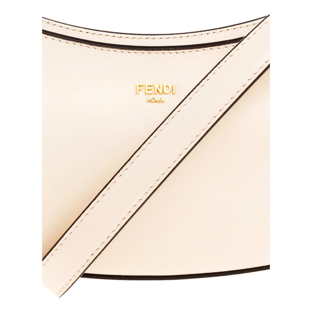 Fendi O'Lock Sizewing Ivory Calfskin Leather Sizehoulder Bag