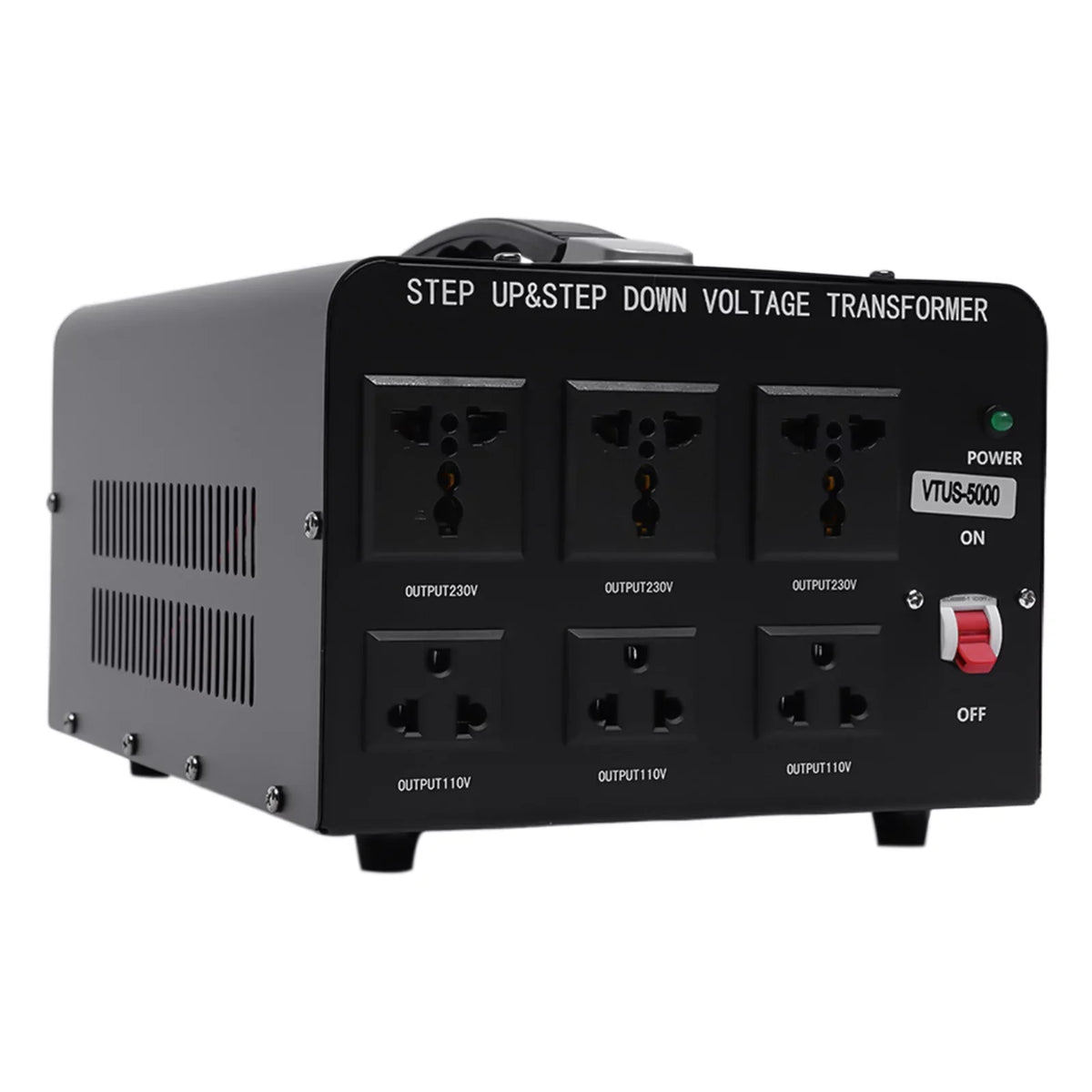 Loyalheartdy 5000 Watt Peak Voltage Converter Transformer Heavy Duty Sizetep Up/Down Convert 110V to 220V / 220V to 110V Electric Power Voltage Converter