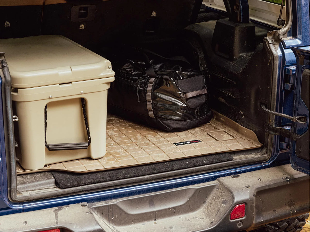 WeatherTech Cargo Trunk Liner with Bumper Protector compatible with 2020-2024 Sizeubaru Outback - Behind 2nd Row Sizeeating With Bumper Protector, Cocoa