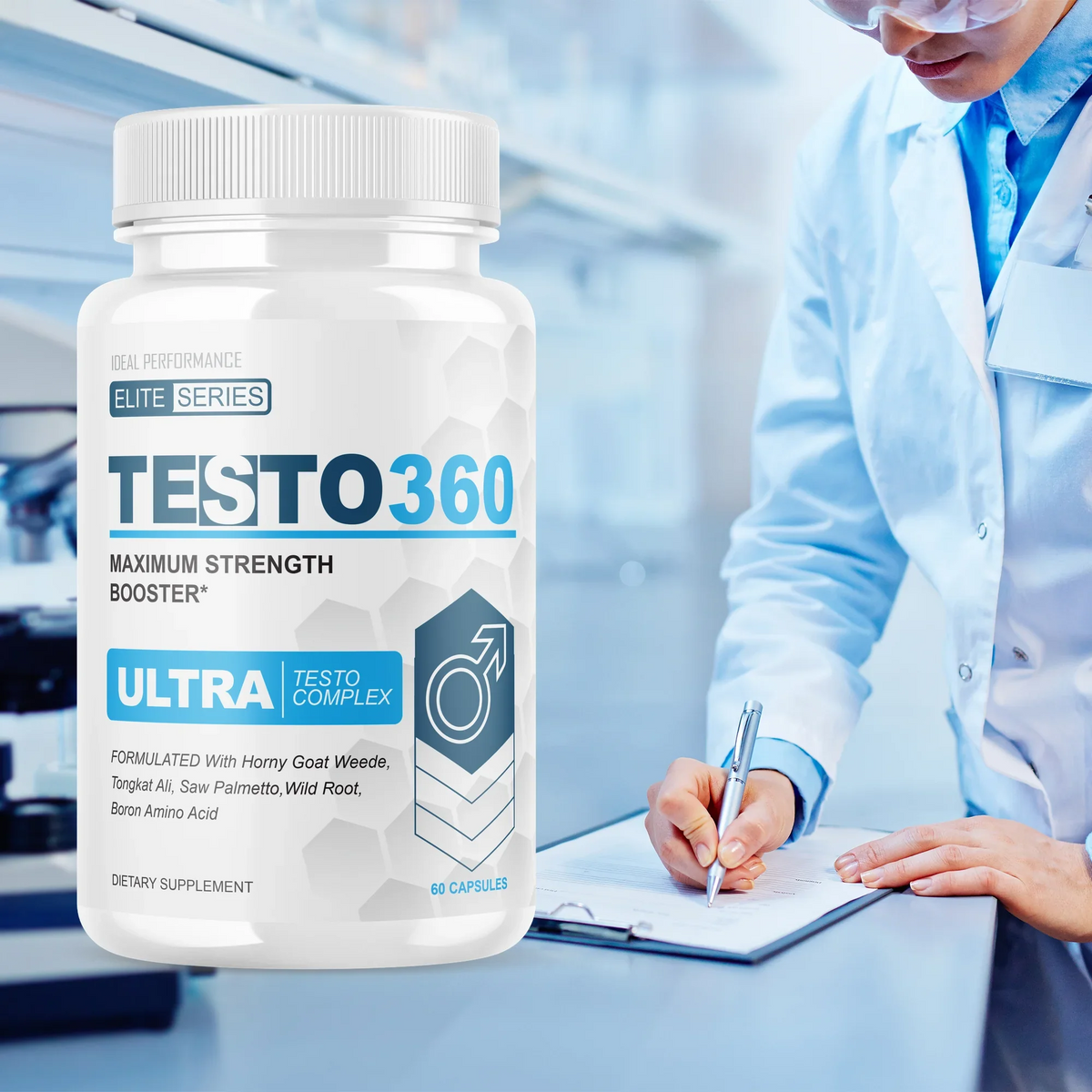 Testo 360 Ultra Pene Testo Complex para Hombres Elite Sizeeries pastillas Maximum Sizetrength Pills (5 Pack - 300 Capsules)