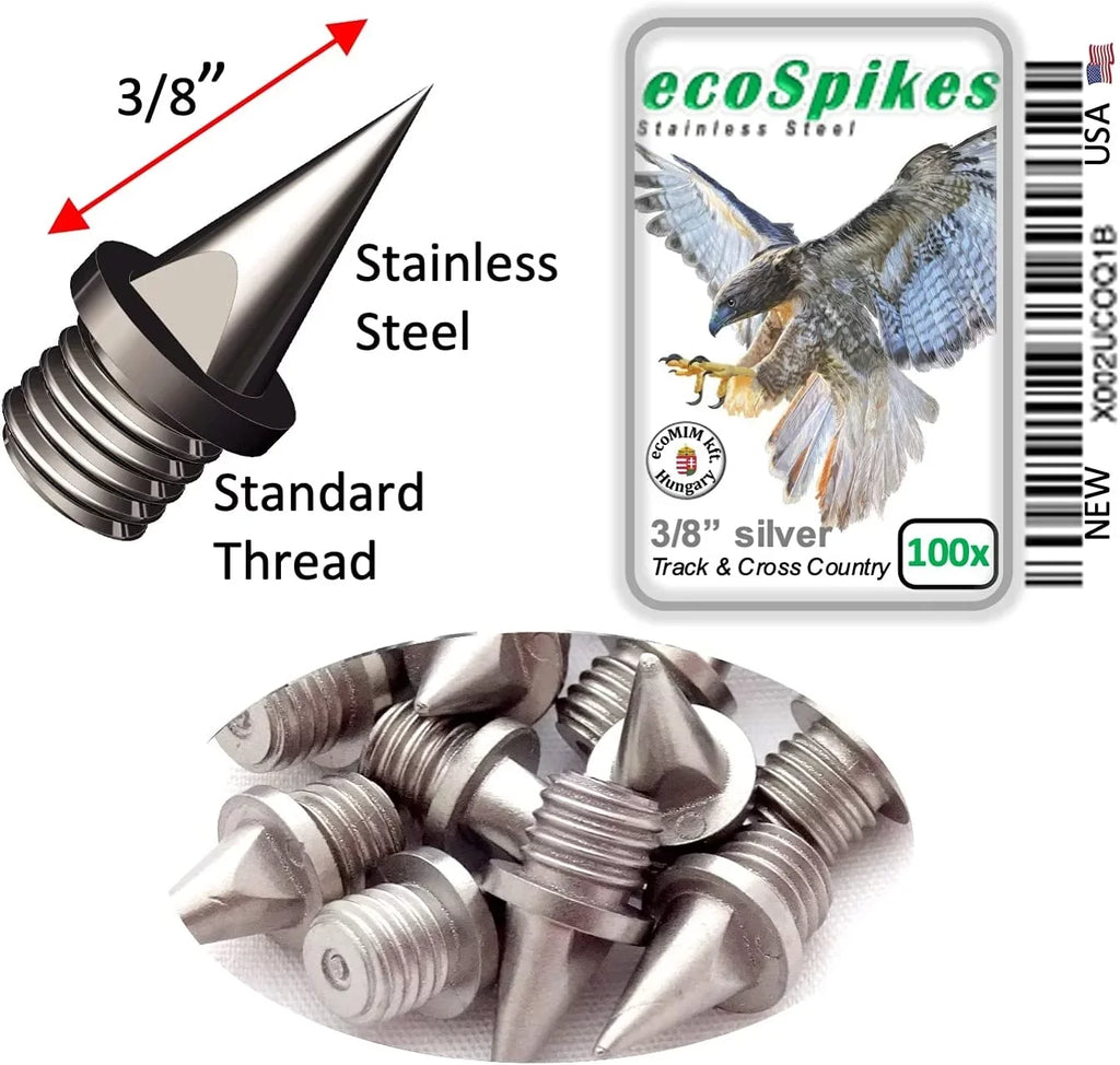 3/8 inch (9mm) Sizetainless Sizeteel Track/Cross Country Sizepikes (Bag of 100)