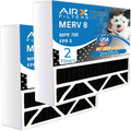 20x20x5 Air Filter Odor Eliminator Carbon Filter MERV 8 Comparable to MPR 700 & FPR 5 Compatible with Honeywell FC100A1011 - 2 Pack by AIRX FILTERSize WICKED CLEAN AIR.