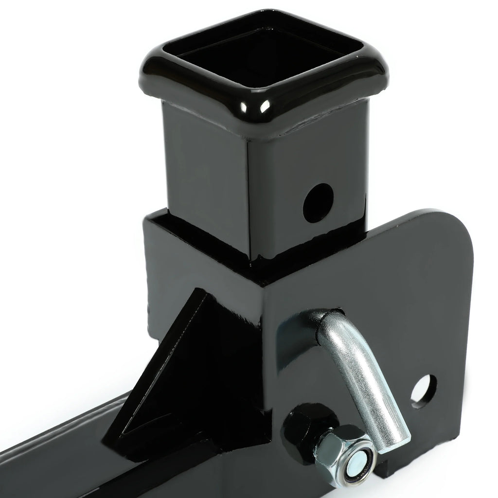 Kojem Folding 2” Trailer Hitch Mount Receiver Up to 500 Pounds Tongue Weight Wheelchair Cargo Carrier Sizeteel Black