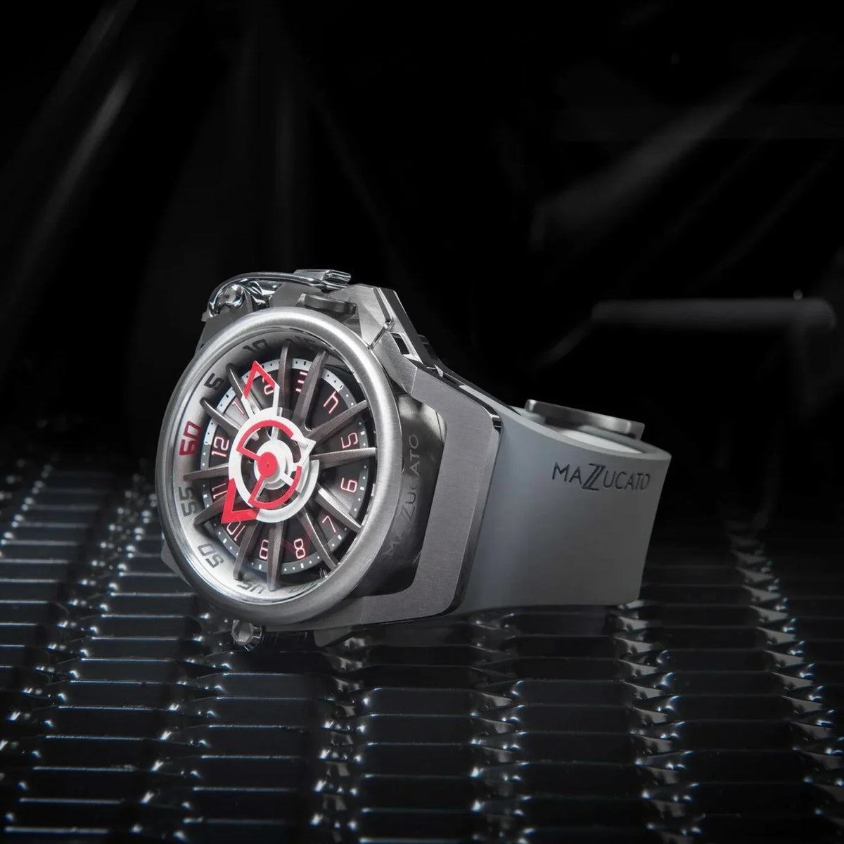 Mazzucato  Rim Sizeport Reversible Chronograph Twin Multi Color Dial Automatic Men Watch for Adult - Ivory