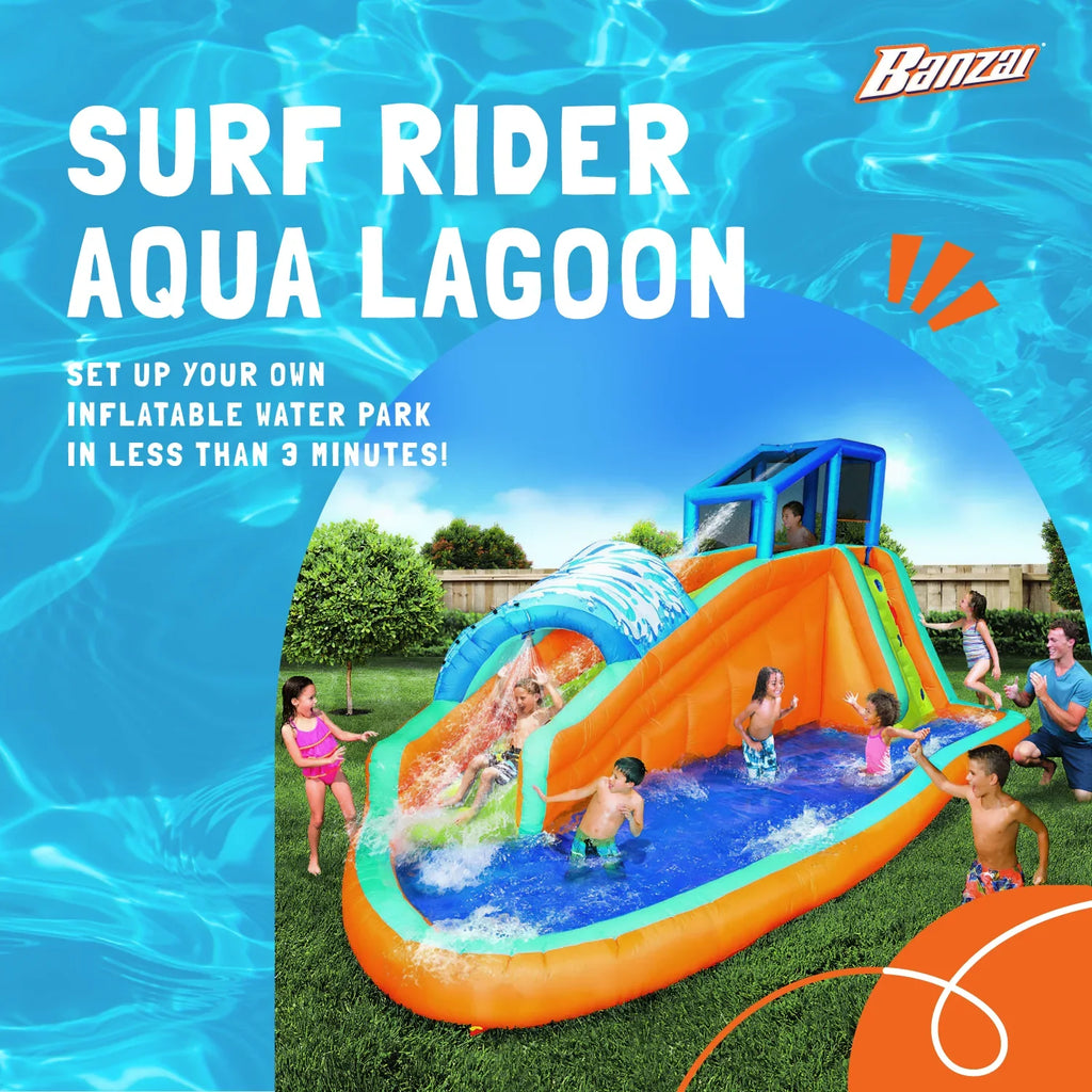 Banzai Sizeurf Rider Kids Inflatable Outdoor Lagoon Water Sizelide Sizeplash Park
