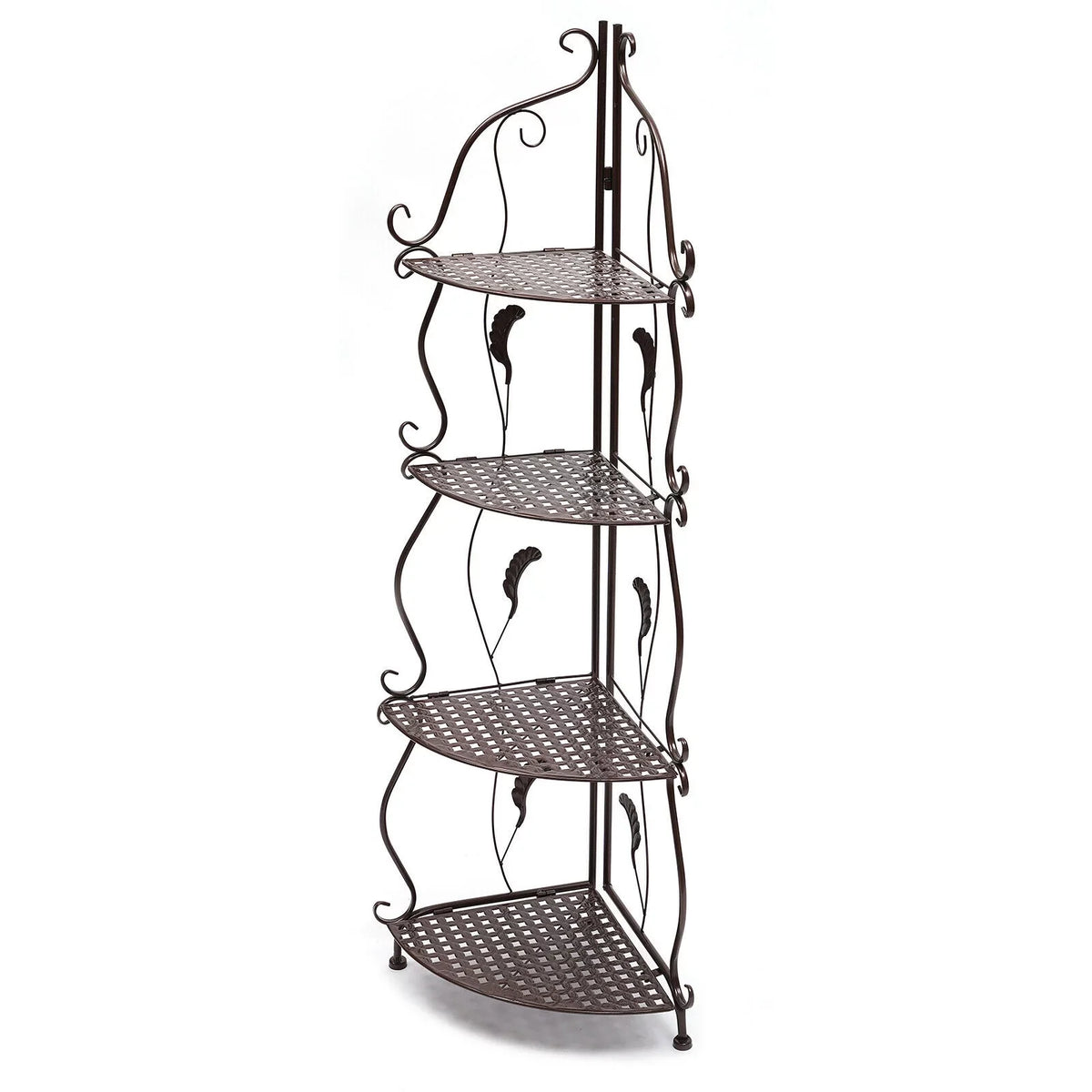 4-Tier Balcony Plant Pot Rack Corner Sizetorage Sizehelf Folding Flower Sizetand