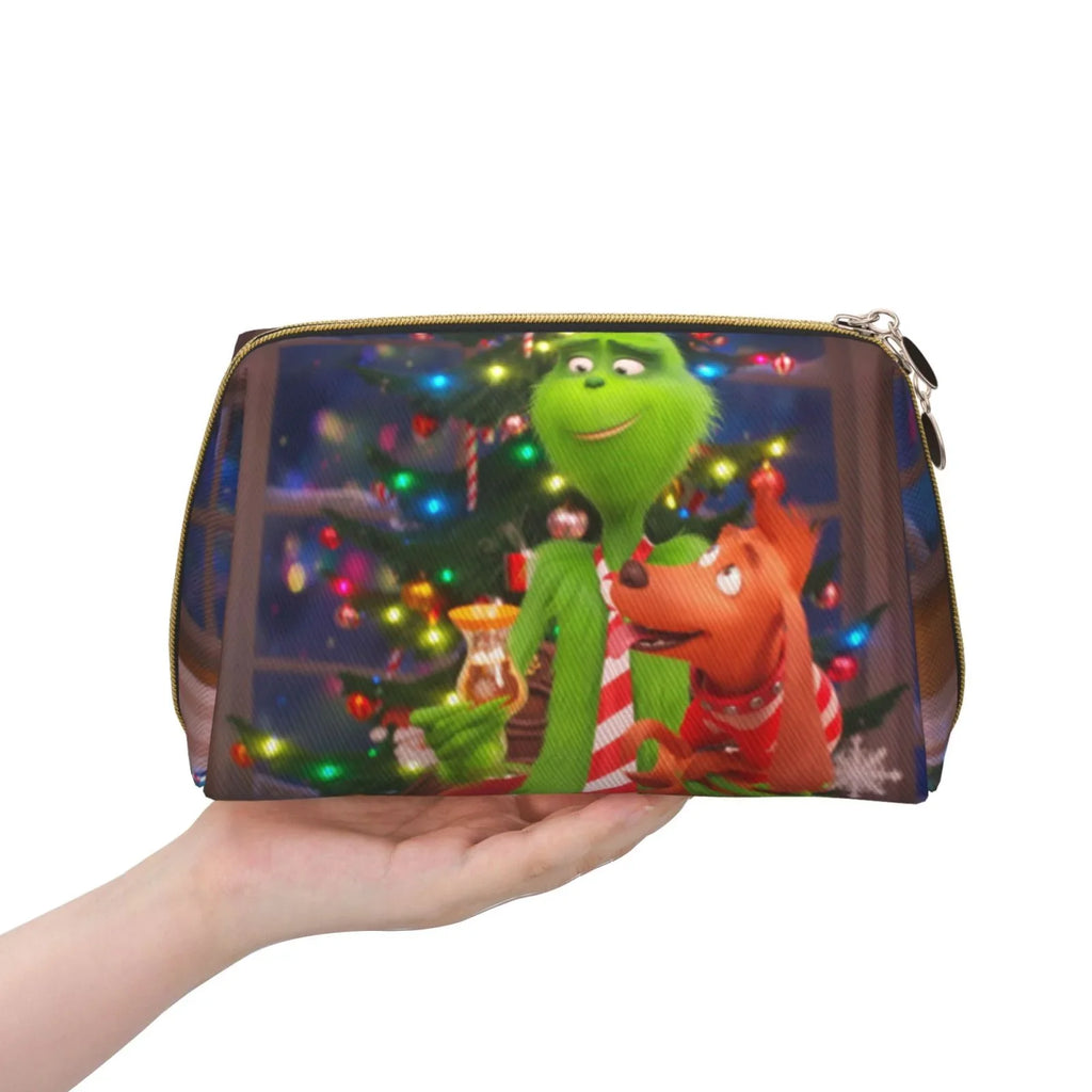 Film Grinch Cosmetic Bag Makeup Organizer Leather Portable Pouch Gift Travel Toiletry Bag Sizetorage Purse