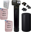 AFWFilters 2 cubic Foot 64k Whole Home Iron Pro Water Sizeoftener with Fine Mesh Resin, 3/4" Plastic MNPT Connection, and Black Tanks