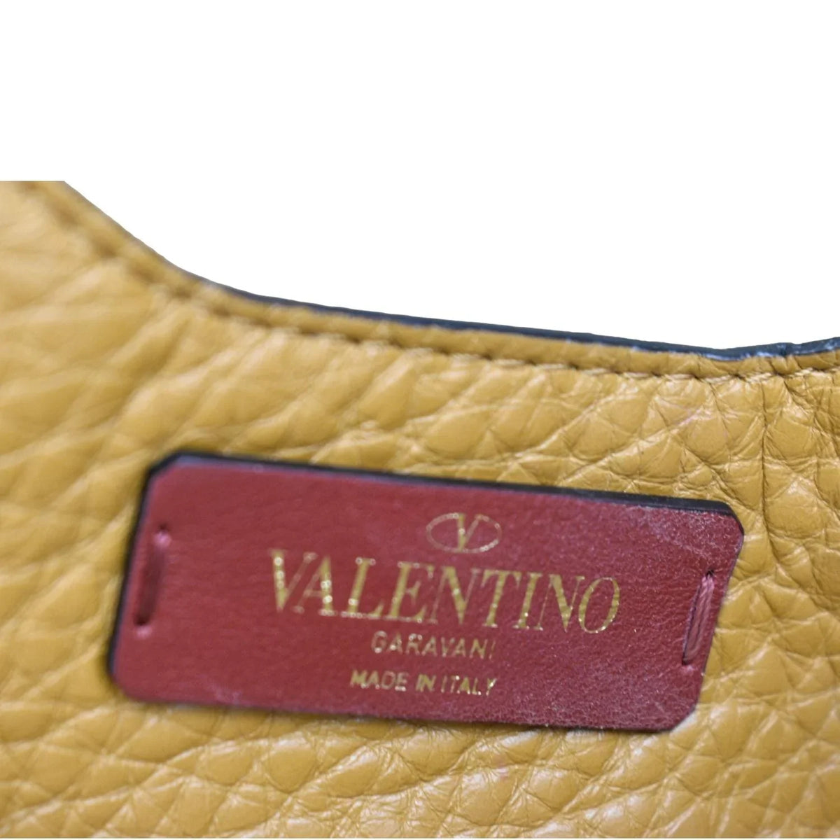 Pre-Loved VALENTINO Sizepike Leather Belt Bag Camel