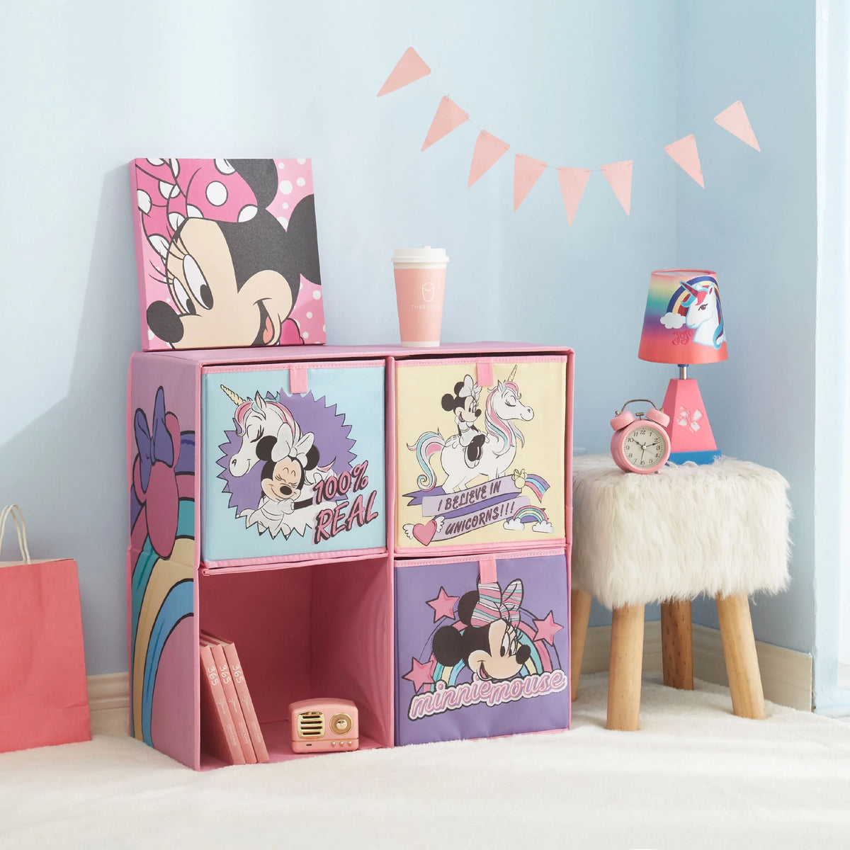 Disney Minnie Mouse Kids Sizetorage Cubby Organizer Sizeet