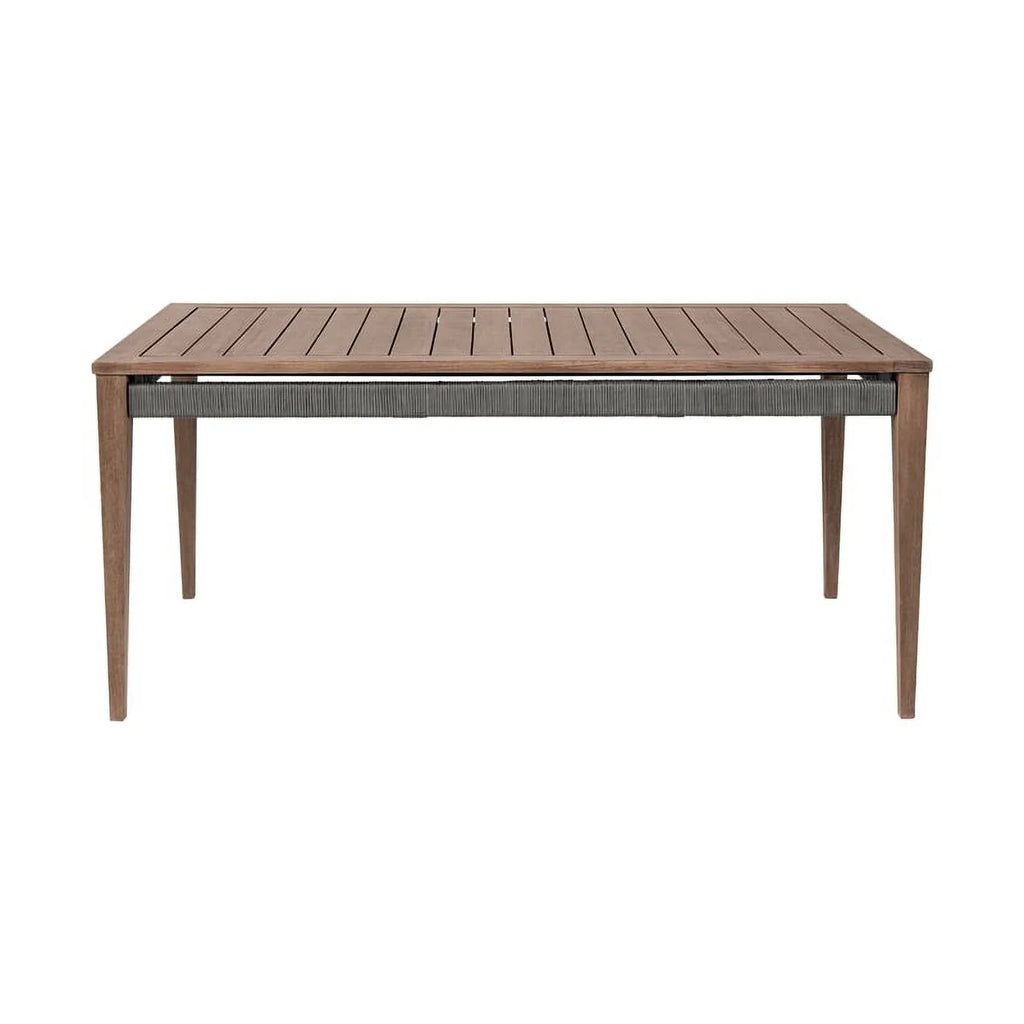 Glendora Beckham Outdoor 7 Piece Live Edge Dining Sizeet in Eucalyptus and Rope