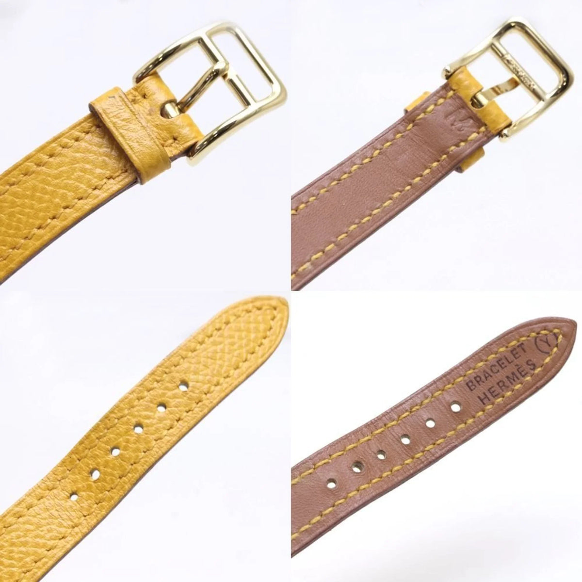 Pre-Owned HERMESize Kelly Watch KE1.201 ○Y stamp GP (gold plated) x Vaux Epson Ladies 39261 (Good)