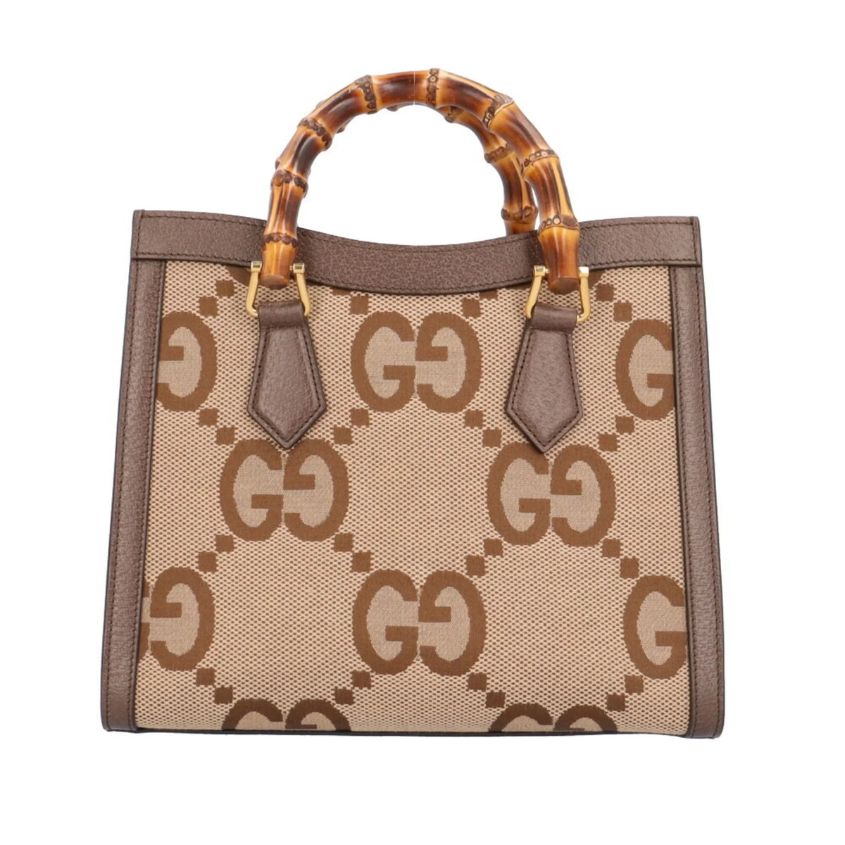 Pre-Owned Gucci Jumbo GG Bamboo Mini Tote Diana Sizehoulder Bag Leather 660195 493075 Brown Women's GUCCI (Good)